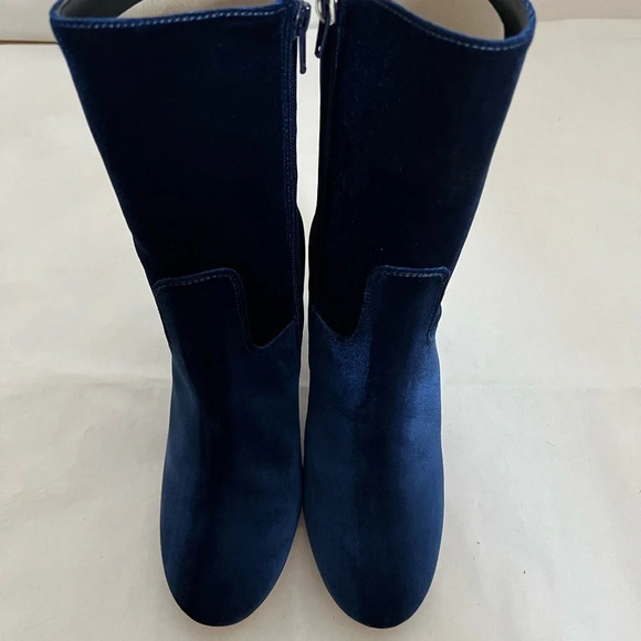 Pinko Jeans Bootie Velvet Fabric Blue Womens Size EU 39 US 9 NWB - Picture 6 of 9